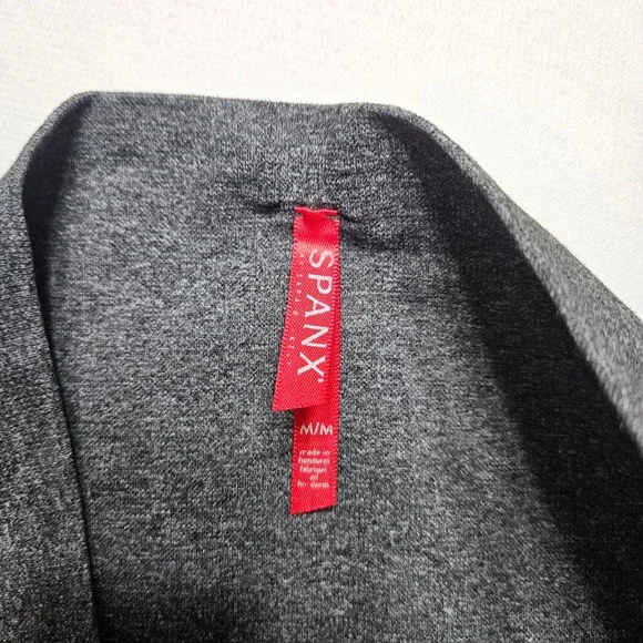 Spanx Womens High Waisted Seamless Leggings Heather Charcoal Gray Size Medium - Picture 4 of 6